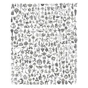 300 Piece Jewelry Making Charms Tibetan Silver Alloy Pendants Bulk DIY